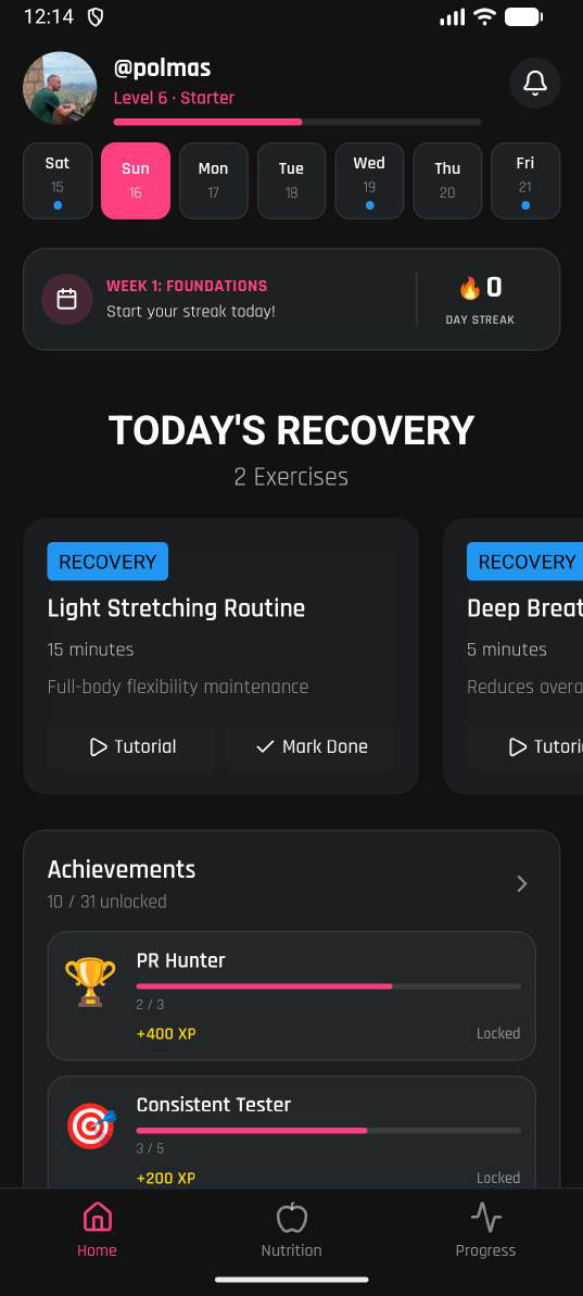 BallBrain achievements and XP progress
